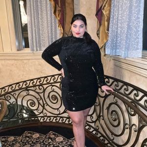 Black Sequin Francesca’s Mini Dress